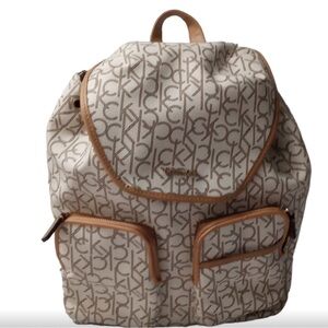Calvin Klein Hudson Monogram Backpack. EUC